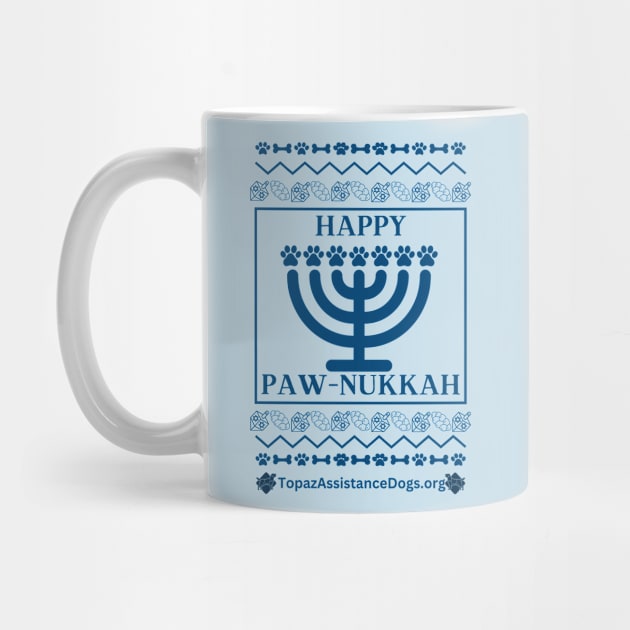 Happy Paw-Nukkah - Hanukkah Sweater (Dark Print) by Topaz Assistance Dogs